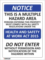 Notice – This Is a Multiple Hazard Area Sign | 0463